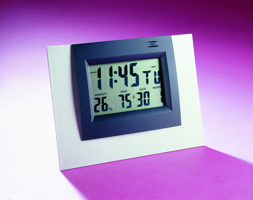 LCDアラームクロック　(湿度、温度計つき)