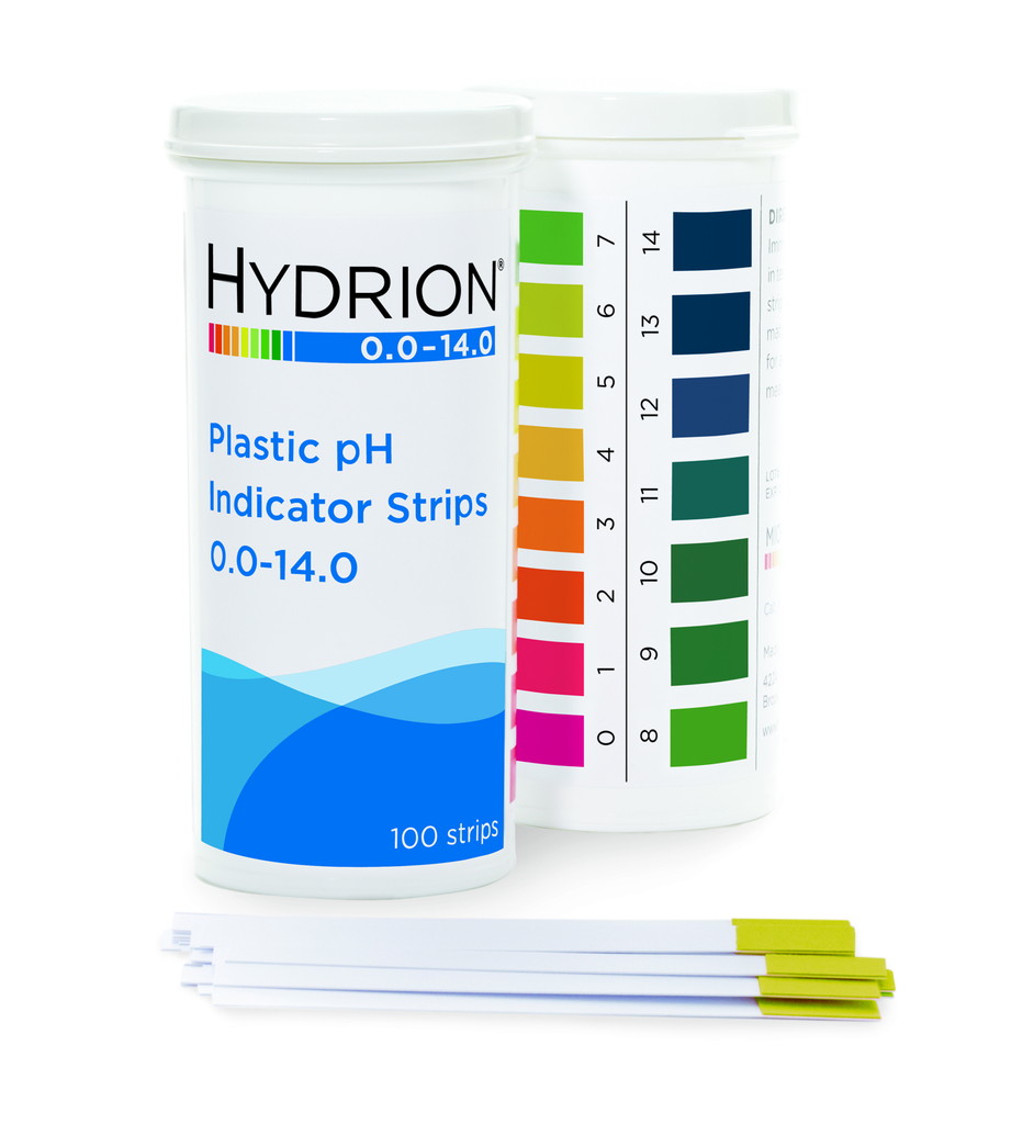 pH試験紙　プラスチックストリップ　ボトル入　